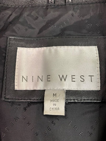 Size Medium Nine West Womens Black Leather Jacket Soft