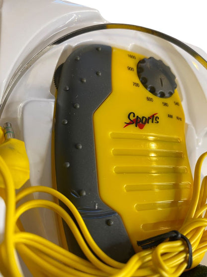Lifelong Sports Radio Portable Yellow Headphones Battery Operated AM FM