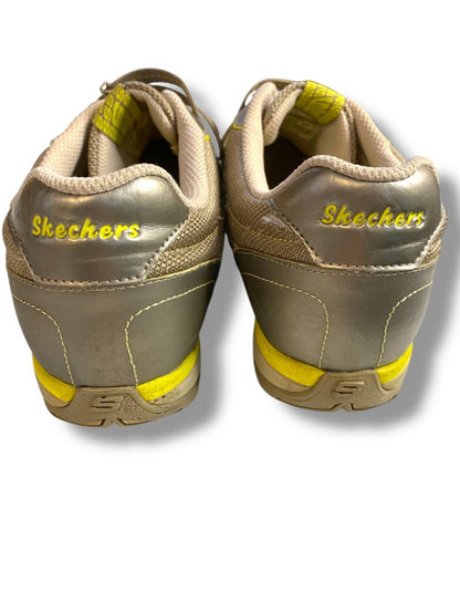 Size 9 Skechers Bikers Rock-Steady Athletic Shoes Womens Metallic