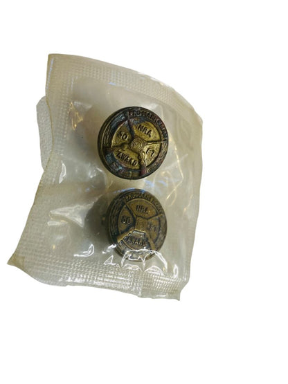Vintage NRA 50 Ft Pro Marksman Award .5" Lapel Pin Set of 2