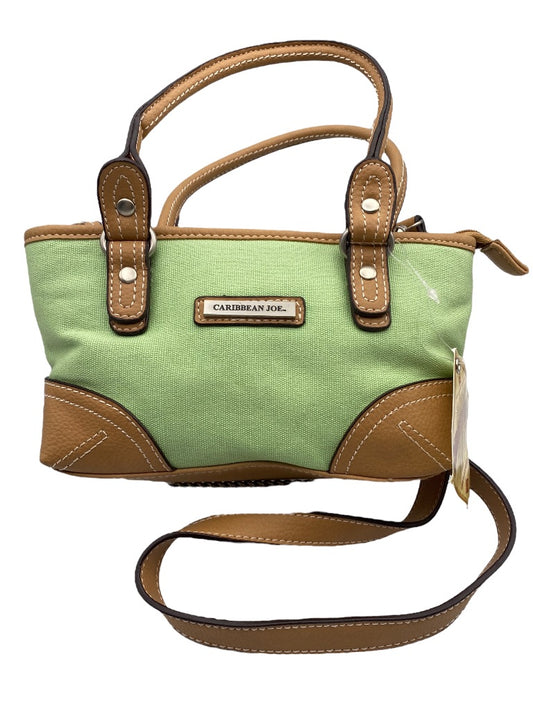 Caribbean Joe Spring Green Canvas Small Tote Convertible Shoulderbag