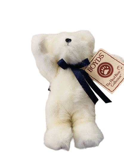 Boyds "C.Z. Sparklefrost" White Bear The Head Bean Collection 8" New