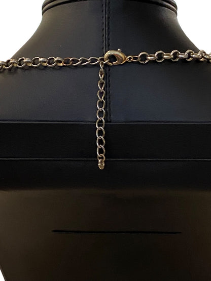 Statement Necklace Teal Coral Goldtone Funky Lays Flat Faceted Acrylic Beads