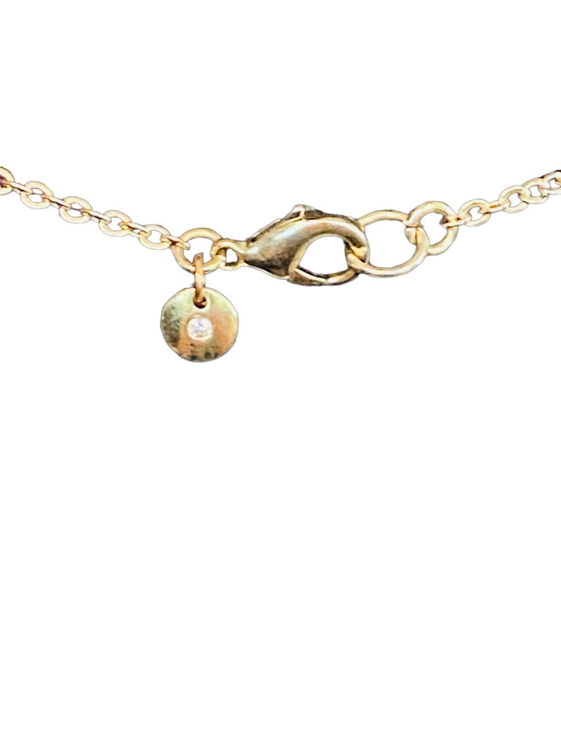 Goldtone Necklace Circles 18.5" Lobster Clasp