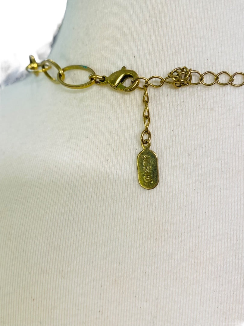 Goldtone Signed Alfani Link Necklace Lightweight Lobster Clasp 44"L