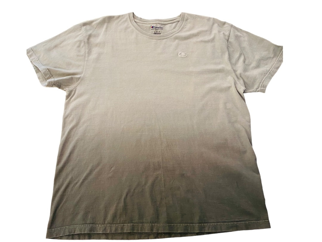 Large Champion Mens Dyed Ombre Short Sleeve Tshirt