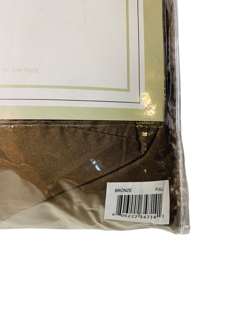 Luxury Microfiber Full Sheet Set Bronze Flat Fitted Sheet Pillowcases 2 Double New
