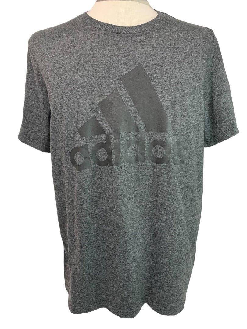 Large Adidas Amplifier Tee Mens Gray Short Sleeve Tshirt