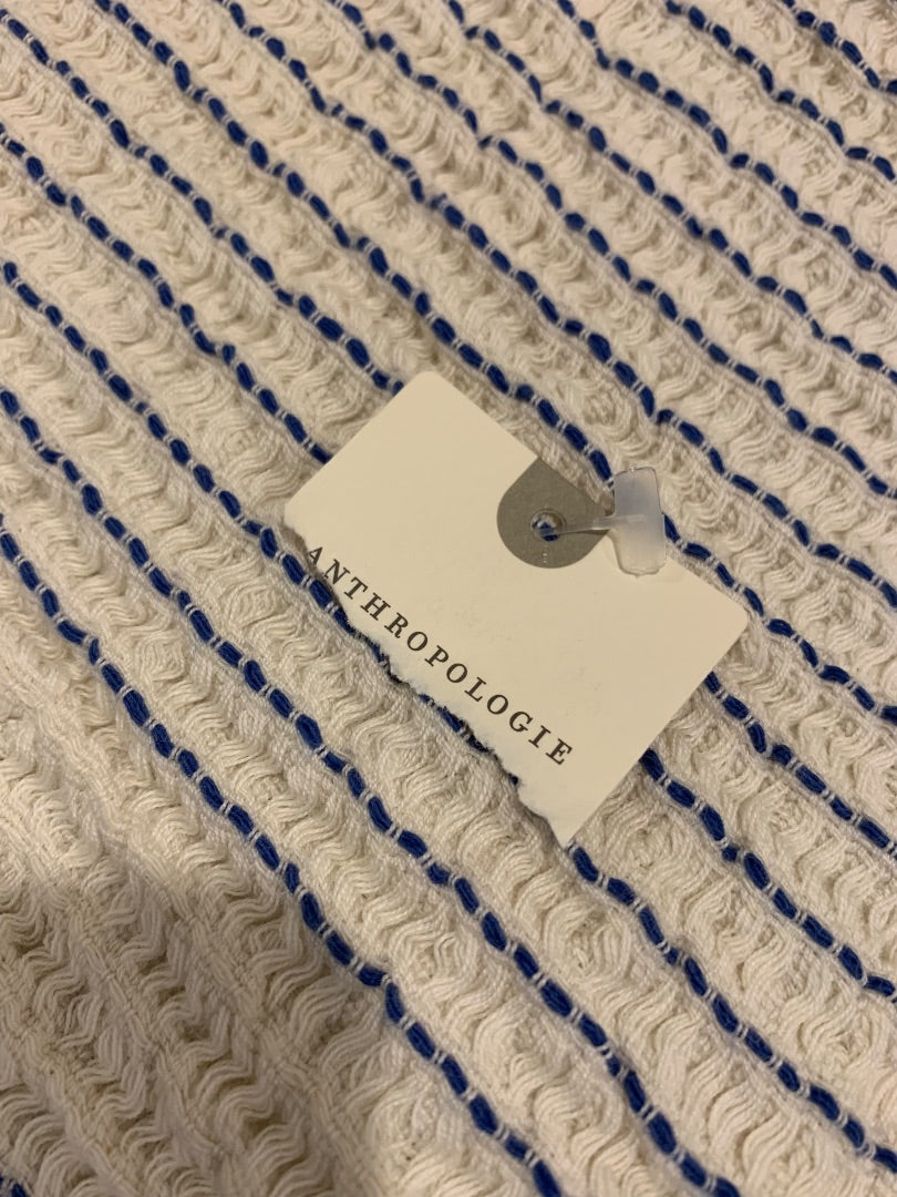 Anthropologie Table Cover Runner 21 x 28" New 100% Cotton Boho Fringed