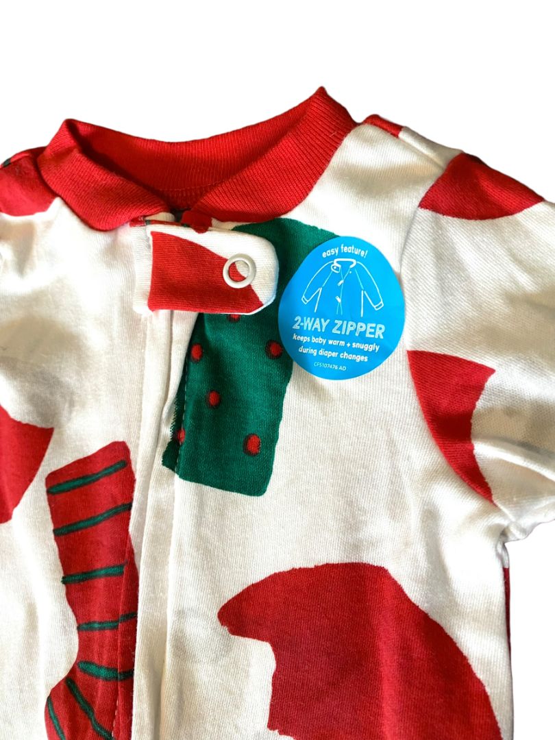 Newborn Carter's Footed Christmas Pajamas PJ's One Piece NWT Footie Jammies