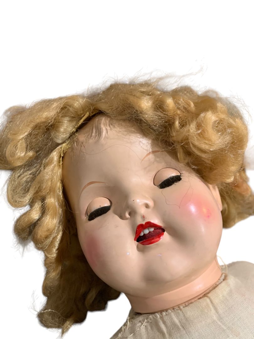 Vintage 1940s Salvage Doll Baby 27" Open Close Eyes Crier Soft Body Haunted Spirit