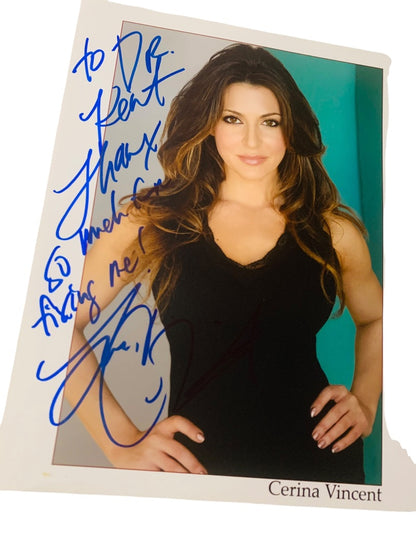 Signed 8x10 Cerina Vincent Power Ranger Photo  Personalized Autograph