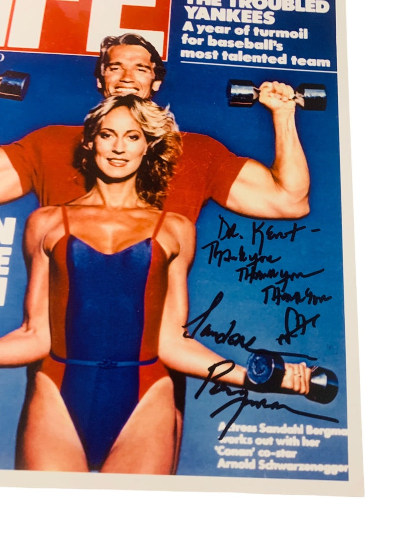 Signed Sandahl Bergman Glossy Photo of Life 1982 Women Muscle 8x10 Personalized Autograph