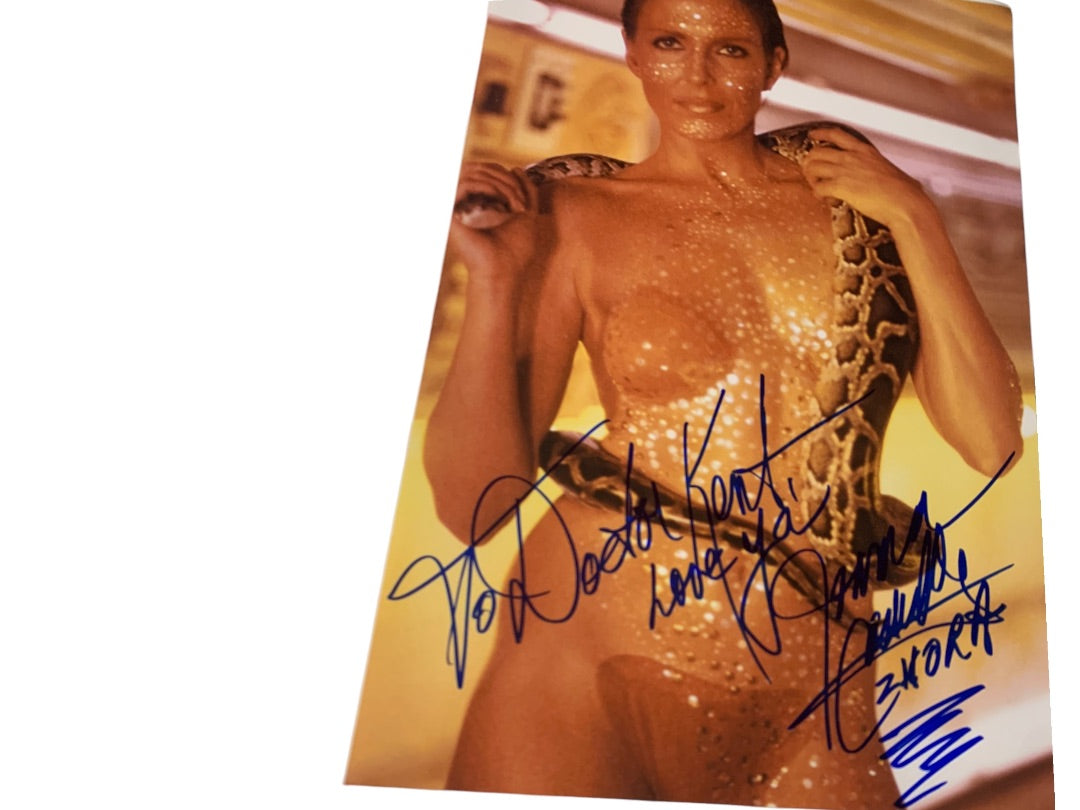 Signed  8x12 Photo Woman Snake Glitter Personalized Autograph