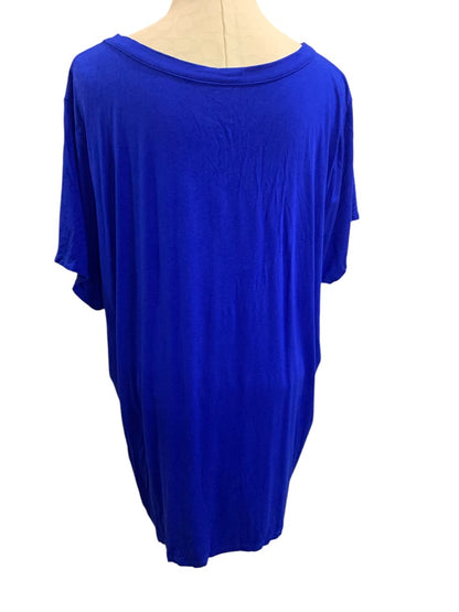 4X Torrid Super Soft Knits Womens Royal Blue Tshirt Cutout Neckline