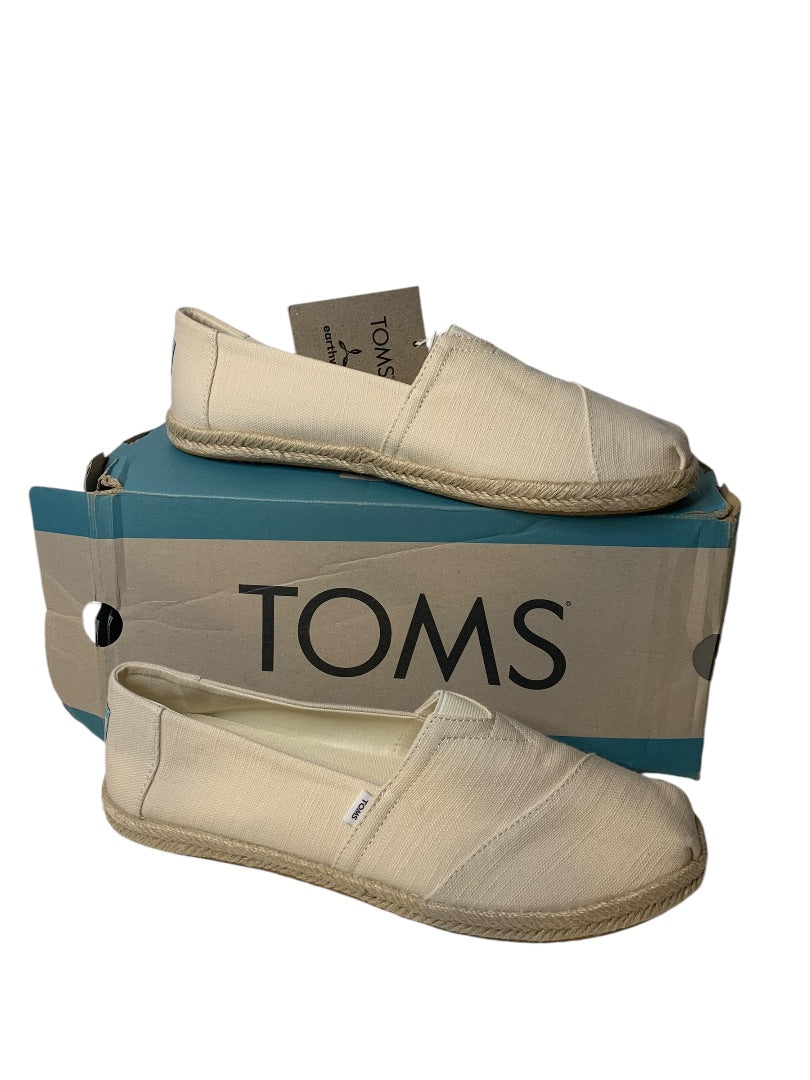Size 10 TOMS Womens New Shoes Alpargata Rope Natural Recycled Slubby Cotton Woven