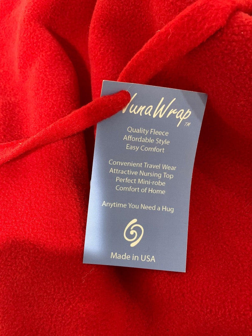 One Size Nuna Wrap New Red Fleece Hug Shawl Travel Nursing Comfort