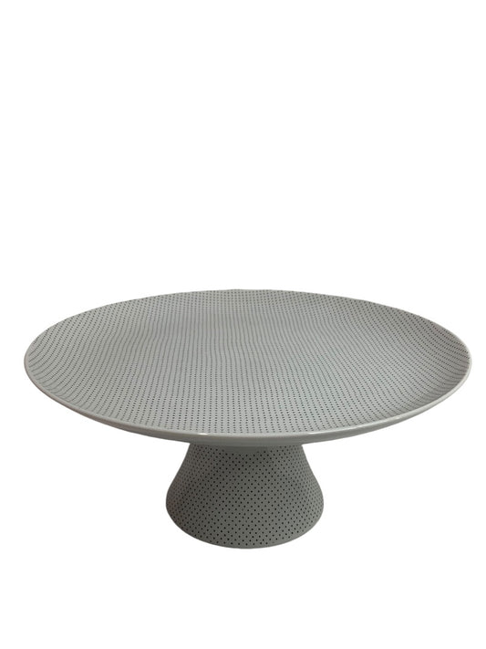 Toscany Collection Japan Pedestal Cake Plate Microdot 10.5 Inch