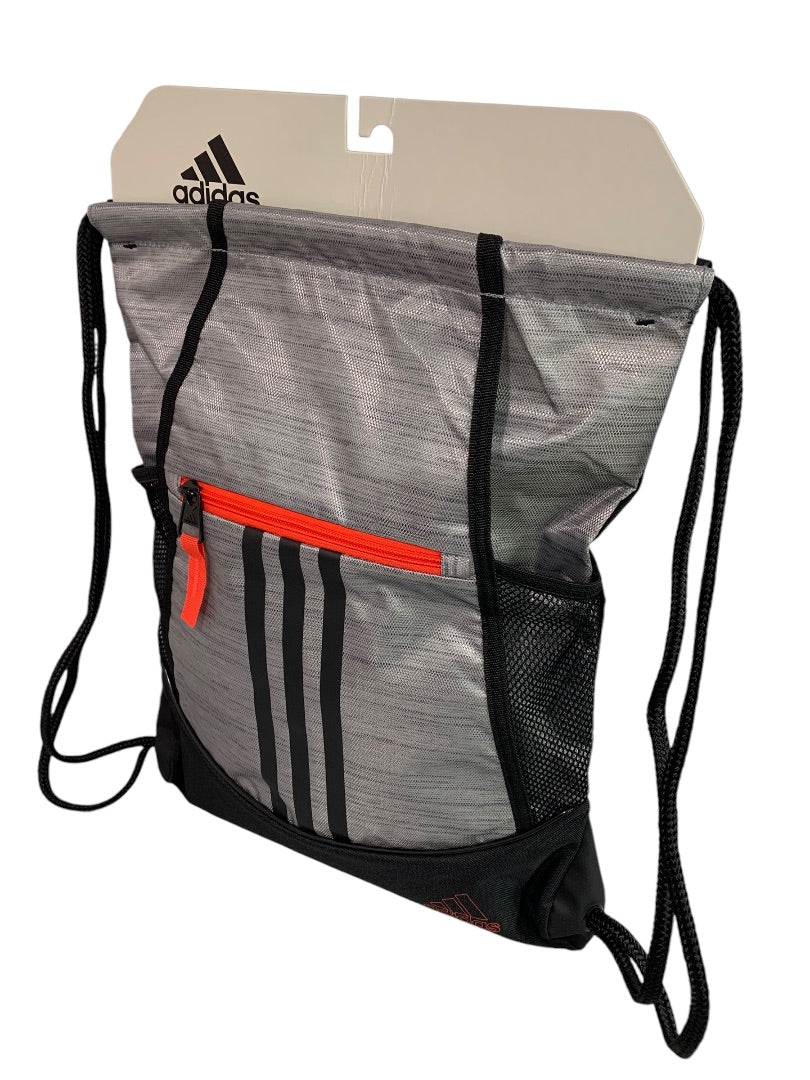 Adidas New Alliance 2 Sackpack Drawstring Backpack Gray Red