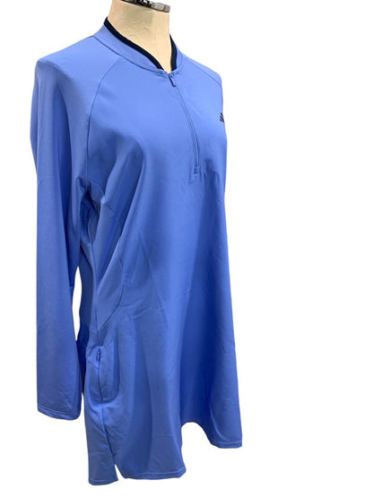 XL Adidas Womens New Long Sleeve Golf Dress and Shorts HS8957 Blue Fusion