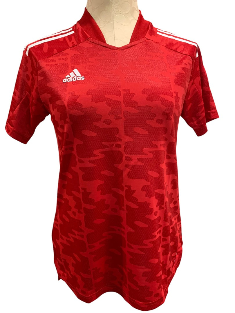 Small Adidas Womens New Condivo 21 Soccer Jersey Red GJ6814