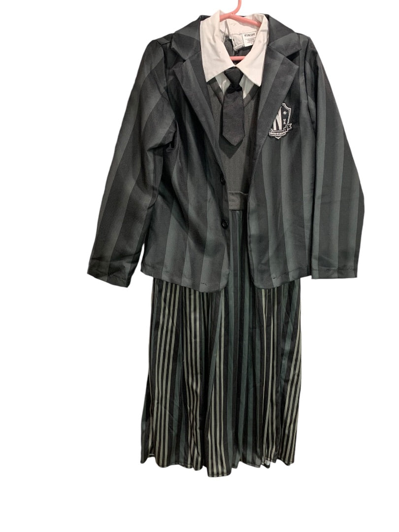 Large (12-14) Wednesday Addams Uniform Costume Girls Dress Blazer