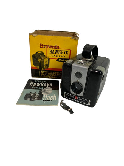 1950s Eastman Kodak Brownie Hawkeye Camera Flash Model Box Instructions