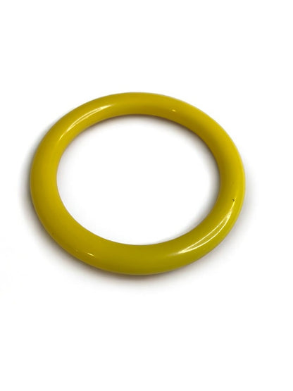 Yellow Vintage Acrylic Bangle Round Bracelet 2.6" Inside Diameter