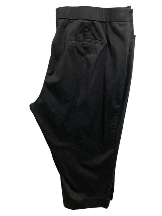 Size 22 Avenue Womens Black Crop Capri Dress Pants