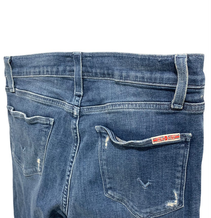 Size 24 Hudson Blair High Rise Straight Crop Jeans Stretch Denim