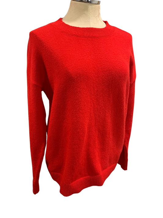 Small LOFT Womens Red Soft Oversize Pullover Sweater