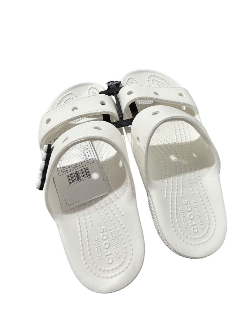 Size 6 Crocs Womens New White Classic Crocs Sandal Slides