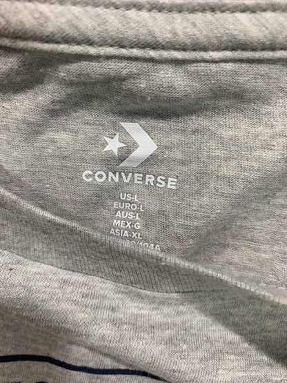 Large Converse Mens New Gray Logo Tshirt Short Sleeve