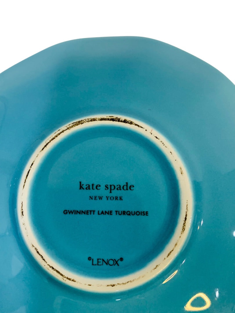 Lenox X Kate Spade Gwinnett Lane Turquoise Cup and Saucer Teacup
