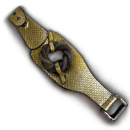 Roberto Mantellassi Handmade in Italy Buckle Bracelet Metallic Sterling Silver 6.5-7 Inch