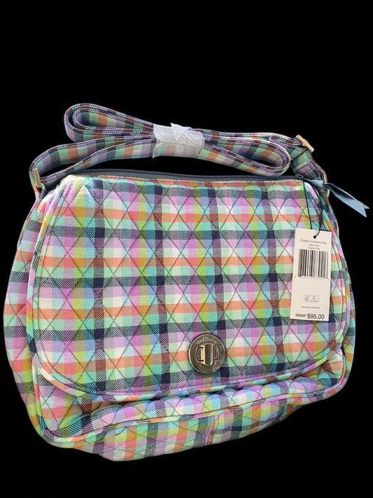 Vera Bradley Saddle Crossbody Bag Gingham Plaid New 29579-12611 Messenger