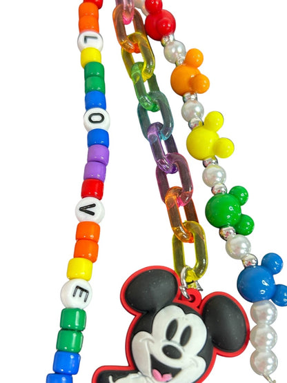 Claires New Disney Clip Beaded Mickey Mouse Pride Collection 6 Inch