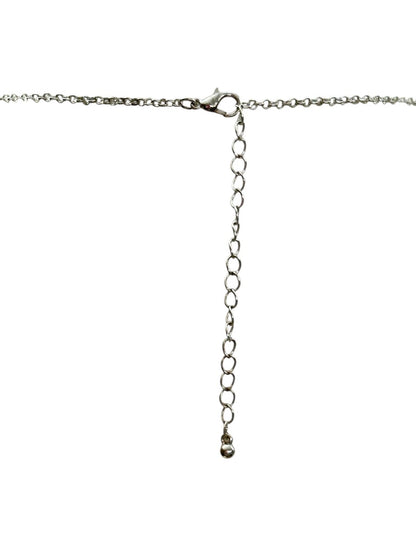 Silvertone Tiered Necklace Multistrand Circles 23-26 Inches 4 Inch Drop