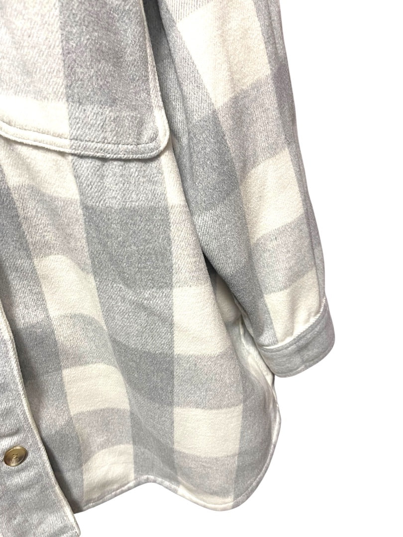 XXL Old Navy Womens Button Down Collared Shacket Heavy Flannel
