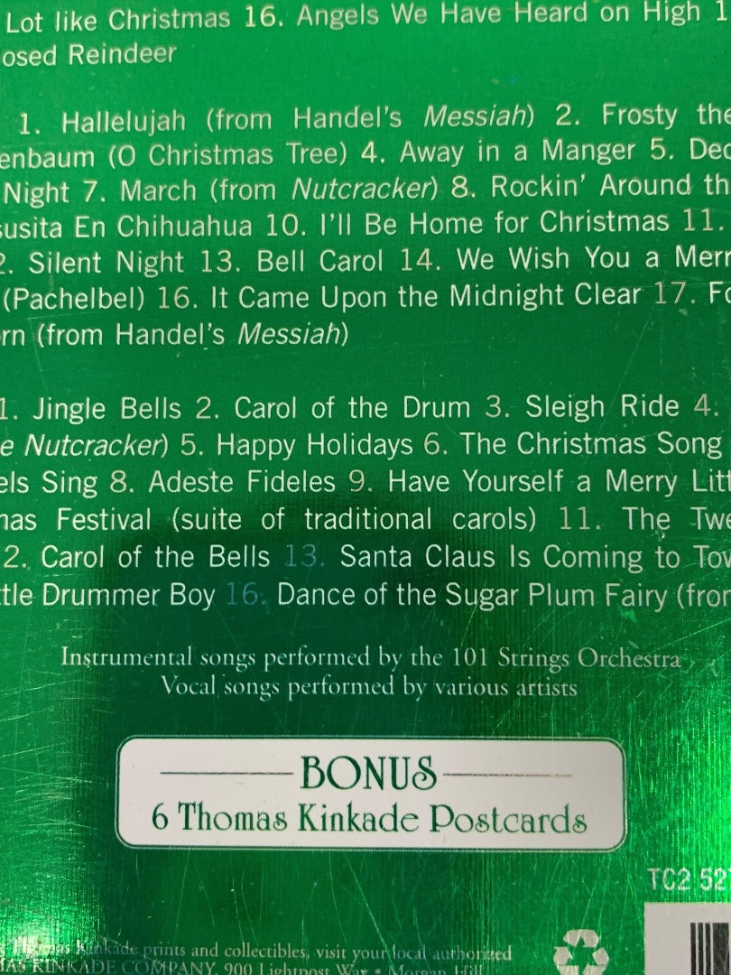 New Sealed 3 CD Tin 50 All-Time Christmas Favorites Thomas Kincade Postcards