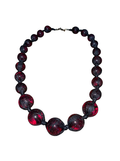 Express Black Netted Graduated Purple Sphere 28 Inch Necklace