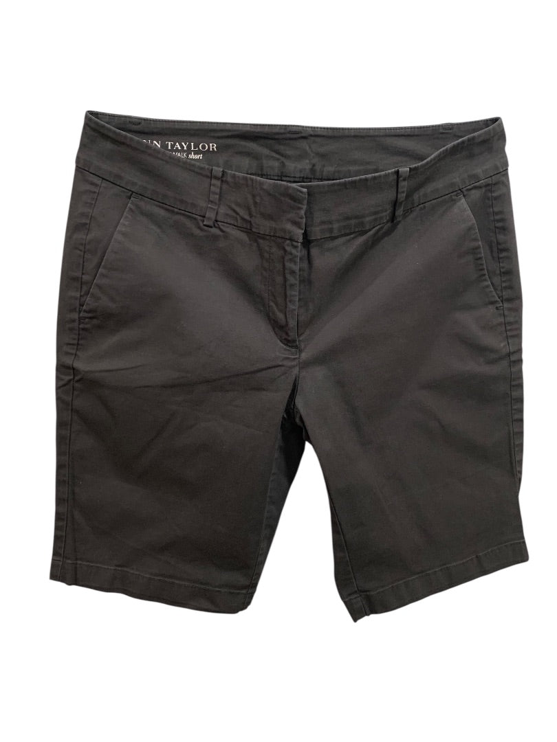 Size 8 Ann Taylor Womens Boardwalk Shorts Black Chino Style