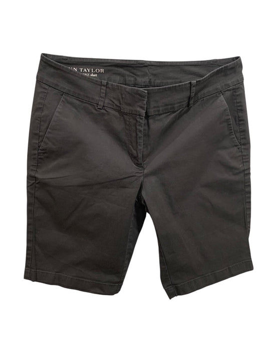Size 8 Ann Taylor Womens Boardwalk Shorts Black Chino Style