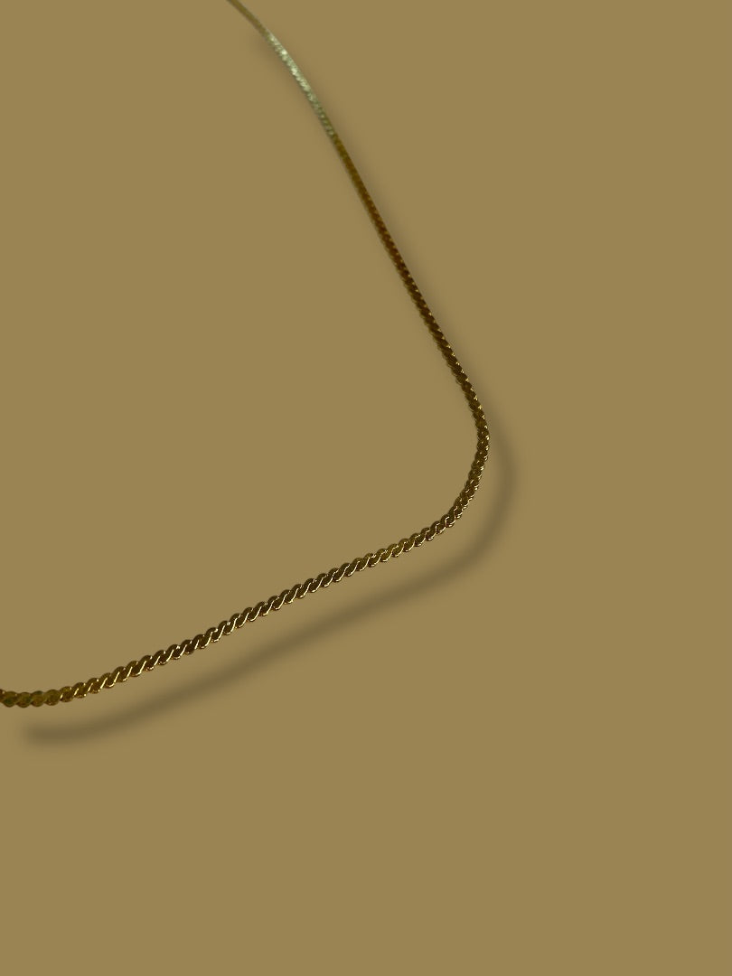 Goldtone Chain Necklace 18 Inch Spring Clasp Shiny