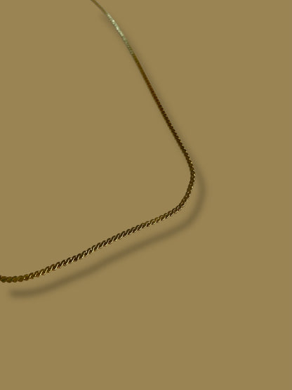 Goldtone Chain Necklace 18 Inch Spring Clasp Shiny