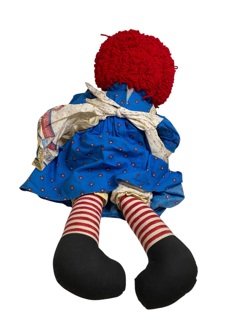 Vintage Handmade Raggedy Ann Rag Doll from Pattern 24"