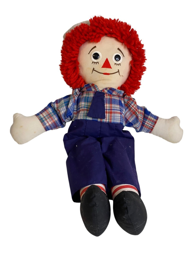 1991 Applause Raggedy Andy Rag Doll 16" Button Eyes Embroidered Face