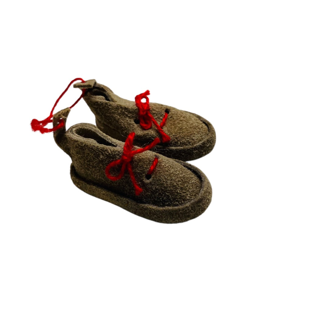Vintage Miniature Shoes Ornament Hanging Traditional 1.5"