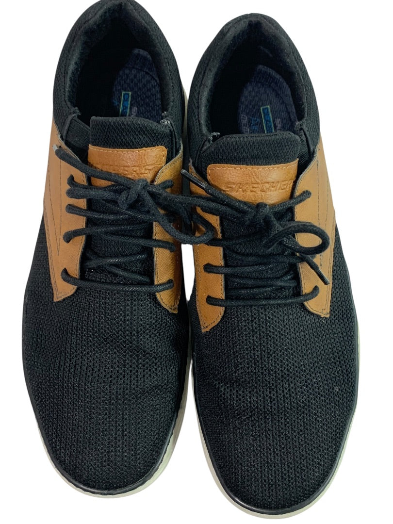 Size 10 Skechers Mens Stylish Moreno Sneaker Black Brown 204051