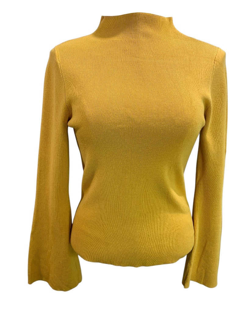 Medium Maeve Anthroplogie Gold Yellow Womens Flare Sleeve Sweater